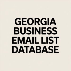Georgia Business Email List Database