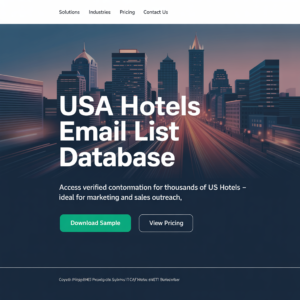 USA Hotels Email List Database