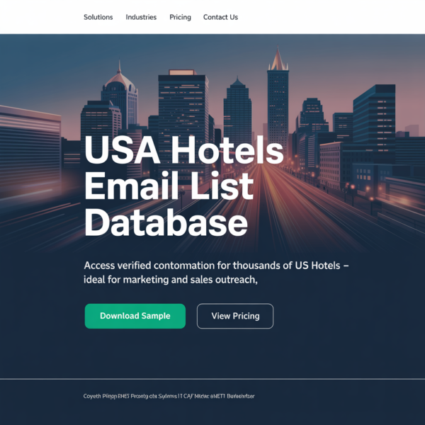 USA Hotels Email List Database